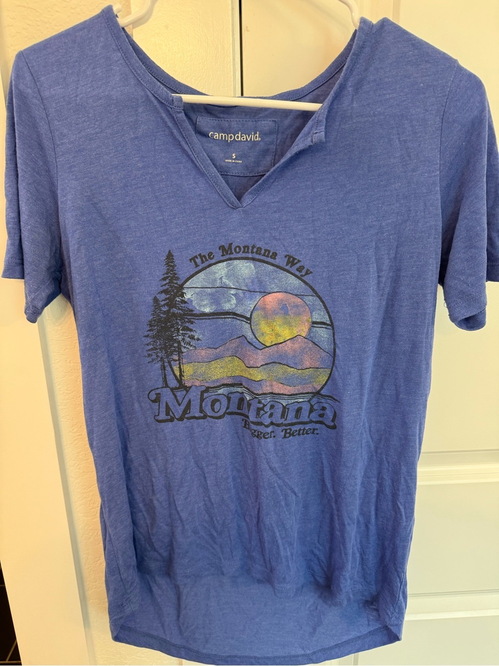 Camp David Women's Montana Short Sleeve Tee in Blue